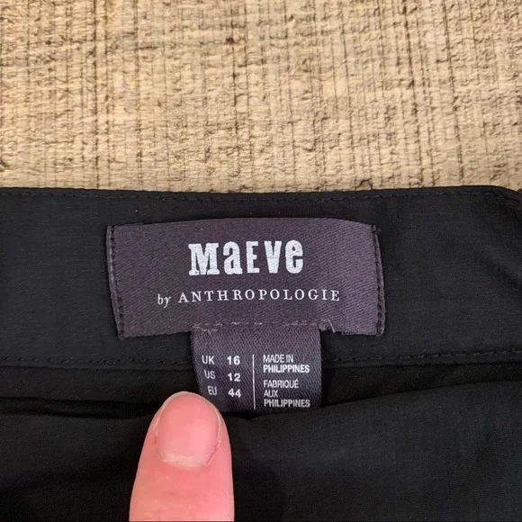 Maeve by Anthropologie black ruffle lined midi skirt - 12 - Picture 3 of 9